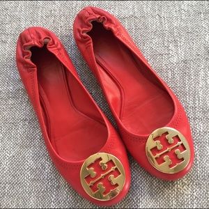 Tory Burch size 9 Reva in Lobster Red
